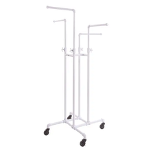 Pipeline 4-Way Adjustable Arms Rack - Gloss White Econoco PS4-ADJWH