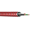 12/2C Solid Copper Fire Alarm® Control THHN Insulation Red Striped Interlocked Armor Cable