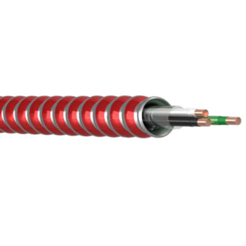 Fire Alarm® Control TFN/THHN Insulation Red Striped Interlocked Armor Cable