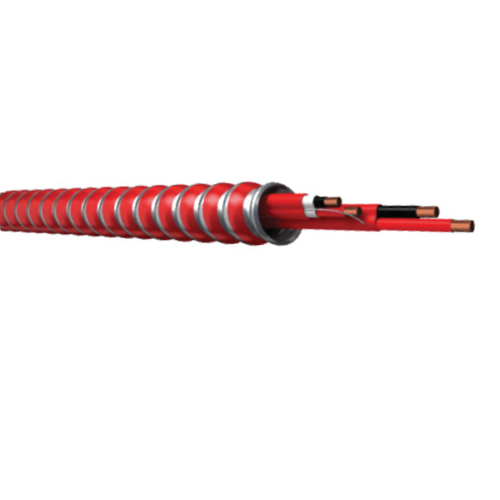14-2C Twisted Shielded Power Limited Fire Alarm Red Stripe Interlocked Armored Cable