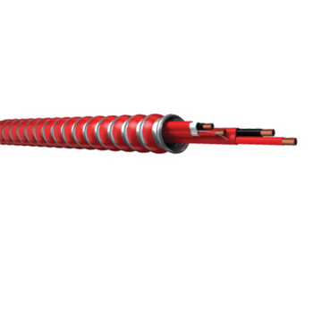 18-2C Twisted Shielded Power Limited Fire Alarm Red Stripe Interlocked Armored Cable