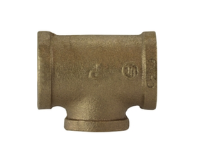 1/2" X 1/2" X 3/8" Bronze Reducing Branch Tee Nipples And Fittings 44279