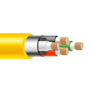 4/4 Type W Tiger-Flex Hoist Multi-Conductor 2kV Portable Power Cable Yellow