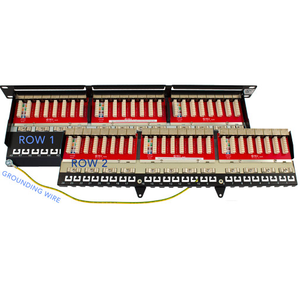 48 Port CAT6 1U Krone Type Patch Panel Shielded 042-378/S/48