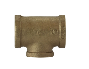 1" X 1/2" X 3/4" Red Brass Reducing Tee Fittings 44293