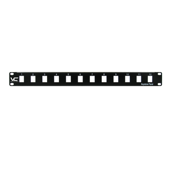 Blank Patch Panel 12-Port Rack Mount