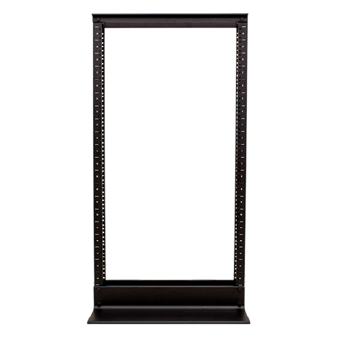 2 post Open Rack Black Aluminum Frame 20U