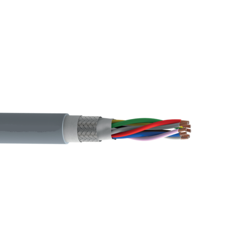 22 AWG 10P 7/30 Stranded Li2YCY-TP BC Shielded Low Capacitance PVC TC Braid Data Cable 5202210