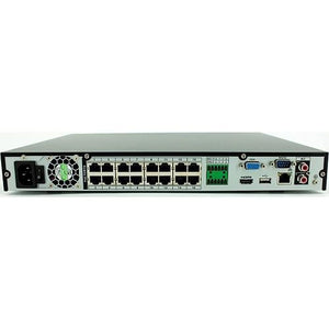 16-Channel 4K 1U 4T PoE NVR with Smart H.265 HDD Not Included N42C3P4