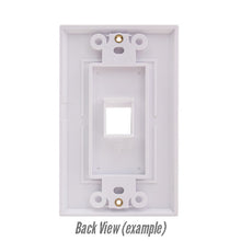 1-Port Keystone Wall plate With Decora Style 308-607D/1P/WH (Pack of 50)