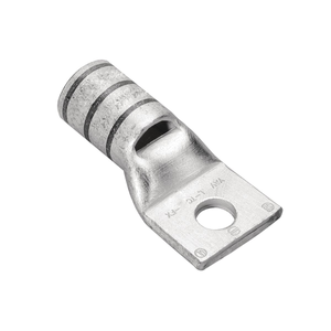 Burndy YAV28L12BR 4/0 AWG 1/2" Stud 1 Hole Uninsulated Ring Standard Barrel Copper Terminal Lug