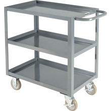 Steel Utility Cart w/3 Tray Shelves 1200 lb Capacity 36"L x 24"W x 35"H 800458