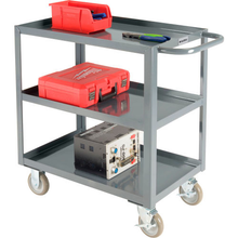 Steel Utility Cart w/3 Tray Shelves 1200 lb Capacity 36"L x 24"W x 35"H 800458