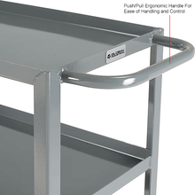 Steel Utility Cart w/3 Tray Shelves 1200 lb Capacity 36"L x 24"W x 35"H 800458