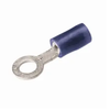 Burndy TN148 16 - 14 AWG #6 - #8 Stud 1 Hole Tin-Plated Nylon Insulated Copper Ring Tongue Terminal Lug Blue