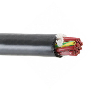 Alpha Wire 85904 8 AWG 4 Conductor 600V Unshielded PVC Insulation Continuous Flex Control Xtra Guard Performance Cable