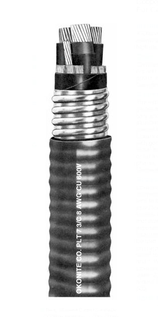 112-32-5653 Aluminum Loxarmor Type MC (XHHW-2) w/o PVC Jacket - 1 AWG - 4 Conductors
