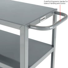 Steel Utility Cart w/2 Shelves 1200 lb Capacity 30"L x 18"W x 35"H 800455