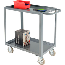 Steel Utility Cart w/2 Tray Shelves 1200 lb Capacity 30"L x 18"W x 35"H 800453