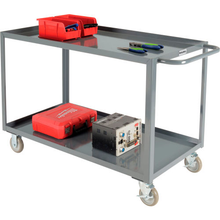 Steel Utility Cart w/2 Tray Shelves 1200 lb Capacity 48"L x 24"W x 35"H 800461