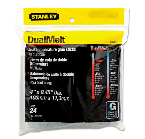 4 in Stanley Bostitch Dual Temperature Glue Sticks (Pack Of 24)