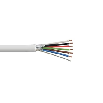 22 AWG 6C Stranded Bare Copper Shielded Al Polyester Plenum Remguard 300V Vigilance Security Cable