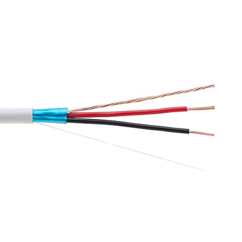 18 AWG 2C Stranded Bare Copper Shielded Riser PVC 300V Vigilance Security Cable