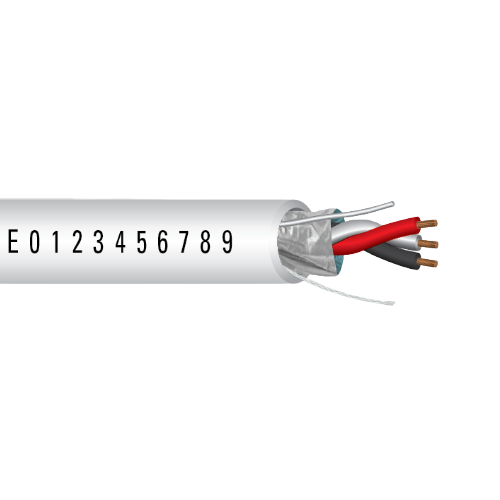 18 AWG 3C Strand Bare Copper Shielded Plenum Al Mylar Low-Smoke PVC Security Access Control Cable