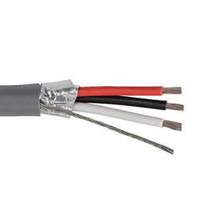 18 AWG 3C Stranded Bare Copper Shielded Riser PVC 300V Vigilance Security Cable