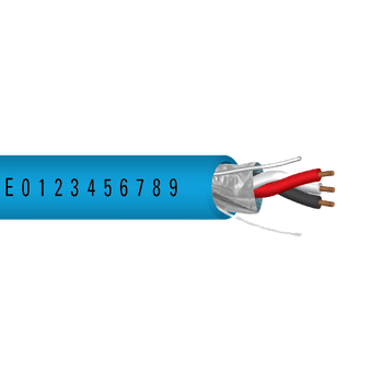 22 AWG 3C Strand Bare Copper Shielded Plenum Al Mylar Low-Smoke PVC Security Access Control Cable