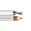 18 AWG 1C Solid BC Braid 18/1P Unshielded Twisted RG6/U Plenum 75Ohm PVC 60C 300V Camera Cable