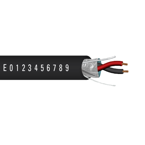 22 AWG 2C Bare Copper Shielded Plenum Low Smoke PVC Jacket 75C 300V Mic Line Level Control Cable