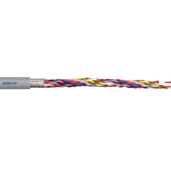 Igus CF211-PUR-02-08-02 24 AWG 8P Stranded Bare Copper Shielded TC Braid 300V Chainflex® CF211-PUR Data Cable