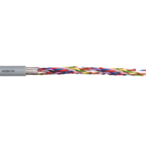Igus CF211-PUR-05-14-02 20 AWG 14P Stranded Bare Copper Shielded TC Braid 300V Chainflex® CF211-PUR Data Cable