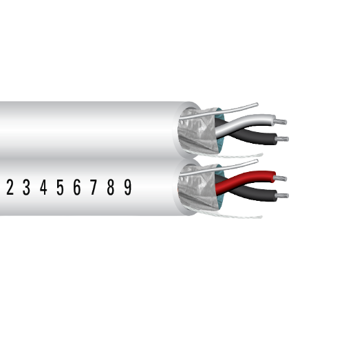 22 AWG 2P Tinned Copper Individually Shielded Plenum FEP PVC Jacket 300V Mic Line Level Control Cable