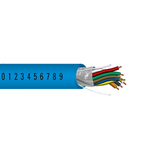 18 AWG 8C Strand Bare Copper Shielded Riser Al Mylar Low-Smoke PVC Security Access Control Cable