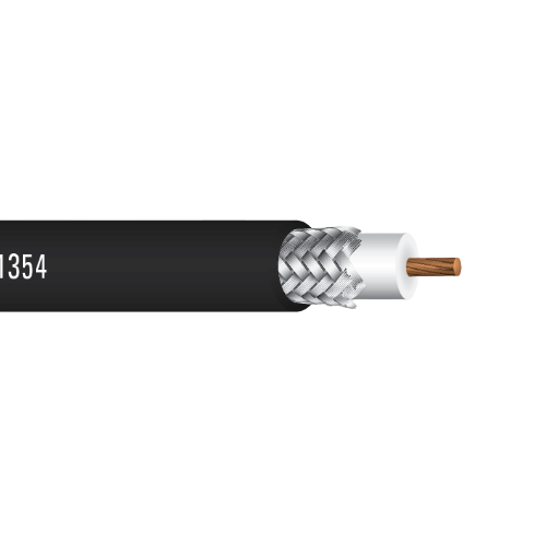 9.5 AWG 1C Solid Bare Copper RG8/U Riser 50Ohms Al PE TC Braid PVC WIreless Broadcast Cable