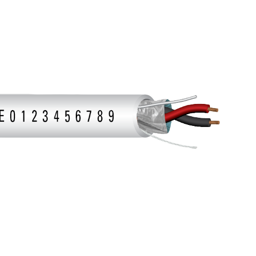 14 AWG 2C Strand Bare Copper Shielded Plenum Al Mylar Low-Smoke PVC Institutional Speaker Cable