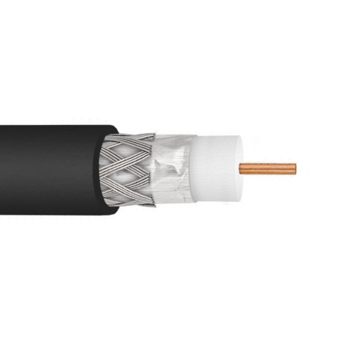 14 AWG 1C Soild BCCS Dual Shield Al Braid RG11/U Riser CMR PVC CATV Br