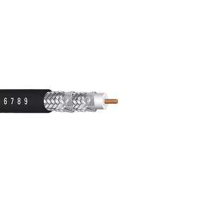 3 GHz RG6 Coax Cable, Quadshield, Riser Rated, White Reel