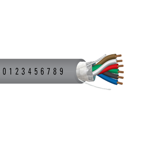22 AWG 6C Strand Bare Copper Shielded Riser Al Mylar Low-Smoke PVC Security Access Control Cable