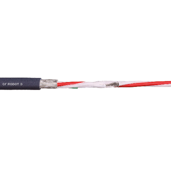 Igus CFROBOT8-060 22 AWG 2P Stranded Bare Copper Shielded TC Braid PUR 30V Chainflex® CFROBOT8 Bus Cable