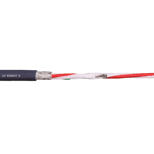 Igus CFROBOT8-001 22 AWG 1P Stranded Bare Copper Shielded TC Braid PUR 30V Chainflex® CFROBOT8 Bus Cable