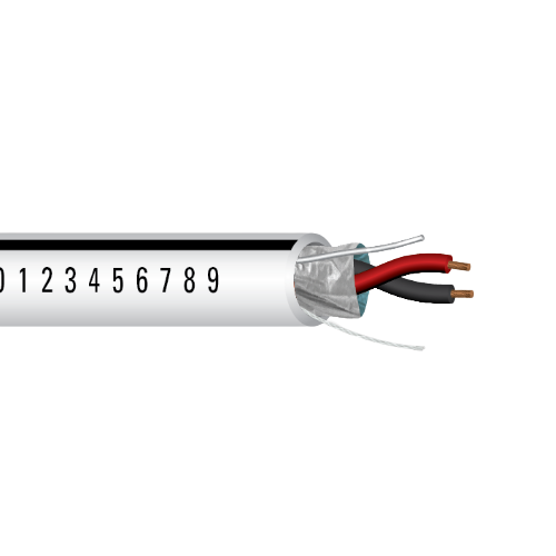 20 AWG 2C Strand Bare Copper Shielded Plenum Al Mylar Low-Smoke PVC Institutional Speaker Cable