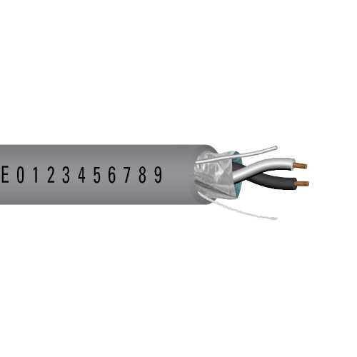 18 AWG 2C Strand Bare Copper Riser Shielded Al Mylar PVC Temperature Control Cable