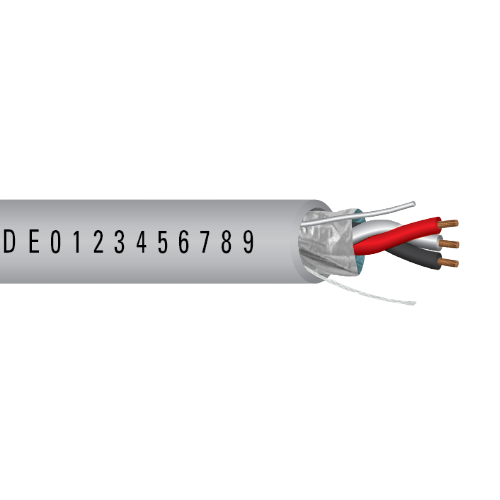 18 AWG 3C Strand Bare Copper Riser Shielded Al Mylar PVC Temperature Control Cable