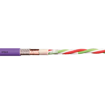 Igus CFBUS-003 (24awg-1P+18awg-3C) Stranded Bare Copper Shielded TC Braid TPE 300V Chainflex® CFBUS Bus Cable