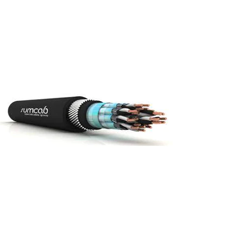 18 AWG 36T Bare Copper Shielded TC Braid PVC Sumline RE-2X(ST)YSWAY PIMF 500V Armored Instrumentation Cable