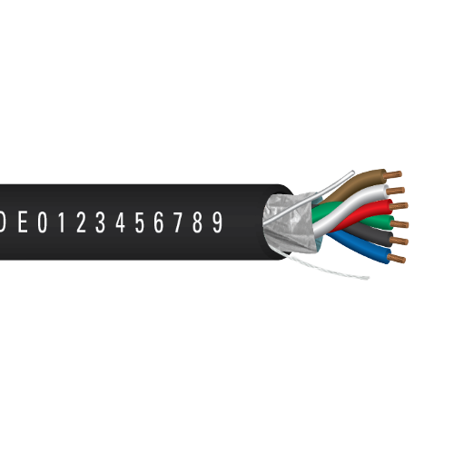 18 AWG 6C Strand Bare Copper Plenum Shielded Al Mylar Low-Smoke PVC Temperature Control Cable