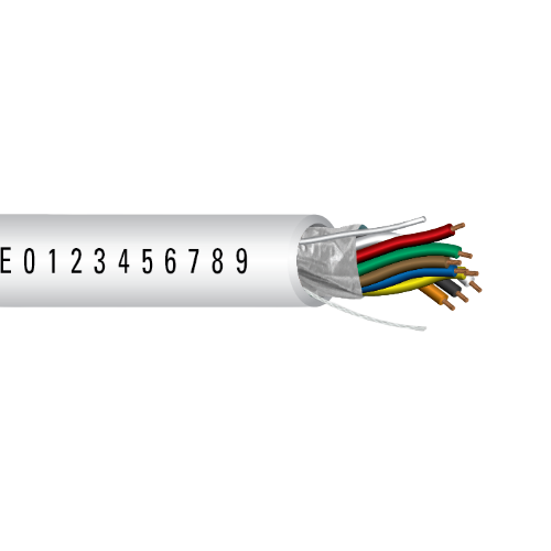 22 AWG 8C Strand Bare Copper Plenum Shielded Al Mylar Low-Smoke PVC Temperature Control Cable